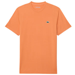 Lacoste Men's Ultra Dry Jacquard Tee - Orange