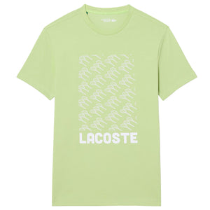 Lacoste Men's Ultra Dry Printed Tennis Tee - Green