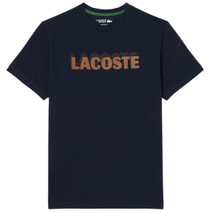 Lacoste Men's Ultra Dry Printed Sport Tee - Navy Blue