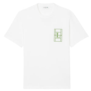 Lacoste Men's Embroidered Jersey Tee - White/Green