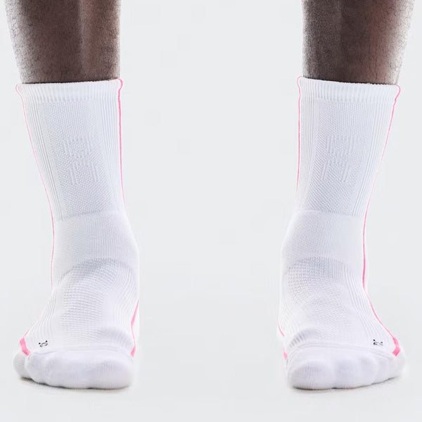 white and pink nike elite socks