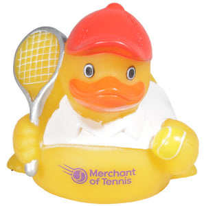 Merchant of Tennis Red Hat Rubber Duck - Yellow
