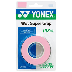 Yonex Wet Super Grap - 3 Pack - Pink