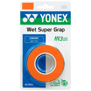 Yonex Wet Super Grap - 3 Pack - Orange