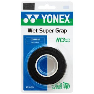 Yonex Wet Super Grap - 3 Pack - Black