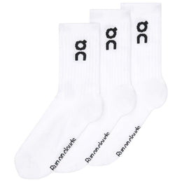 On Logo High 3 Pack Socks - White