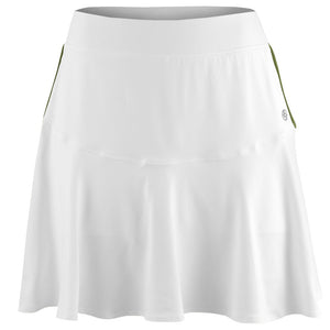 Lija Women's Don't Stop Me Now Dash 15" Skirt - White/Olive
