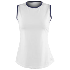 Sofibella Women's Indigo 25" High Low Tank - White/Navy