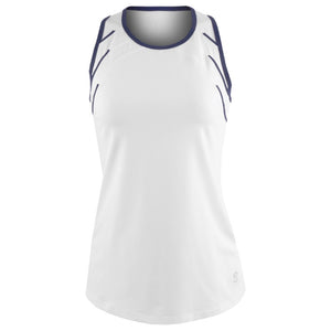 Sofibella Women's Indigo Racerback Tank - White/Navy