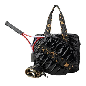 preneLOVE Tennis Puffer Bag - Black Leopard