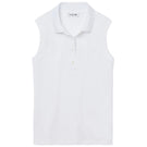 Lacoste Women's Sleeveless Cotton Pique Polo - White