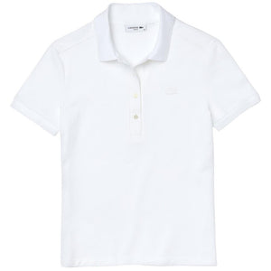 Lacoste Women's Cotton Stretch Pique Polo - White