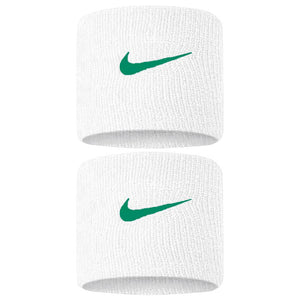 Nike Swoosh Premier DriFit Wristbands - White/Malachite