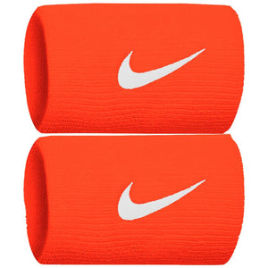 Nike Premier Doublewide Wristbands 2 Pack - Bright Mango/White