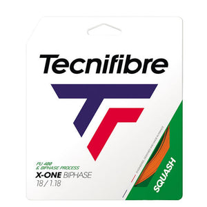 Tecnifibre X-One Biphase 18 - Orange - Squash String Set