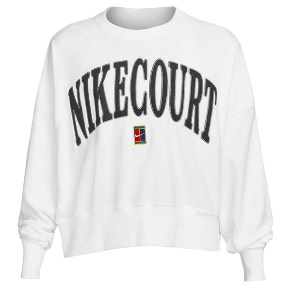 nike heritage colour block crop crew sweatshirt