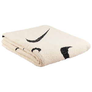 Nike Oversize Boucle Knit Blanket - Light Orewood/Black