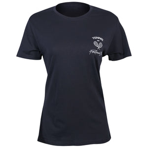NBO Toronto Women's Playground Club Crossed Racquet Tee - Navy