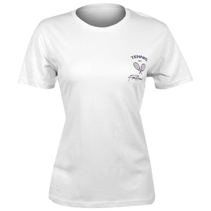 NBO Toronto Women's Playground Club Crossed Racquet Tee - White
