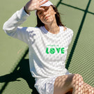 Happiness is... Women's Tennis Love Sweatshirt - White/Green