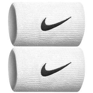Nike Swoosh Doublewide Wristbands - White/Black