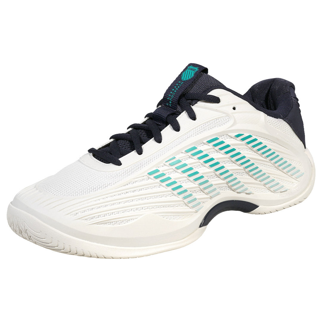 K-Swiss Men's Hypercourt Express 3 - 2E Width - Blanc de Blanc/Carbon