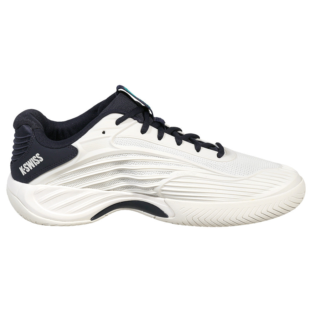 K-Swiss Men's Hypercourt Express 3 - 2E Width - Blanc de Blanc/Carbon