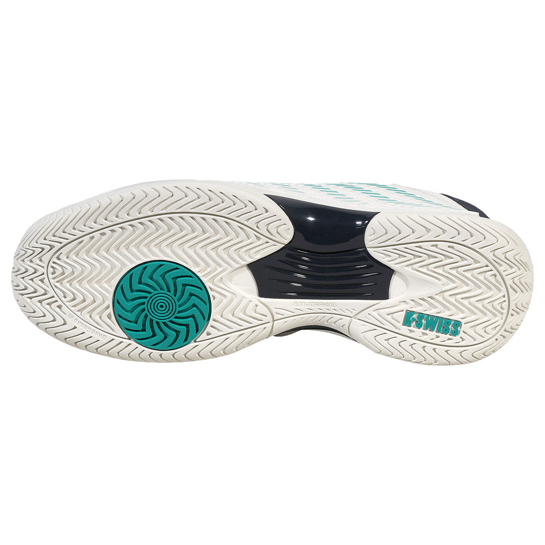 K-Swiss Men's Hypercourt Express 3 - 2E Width - Blanc de Blanc/Carbon