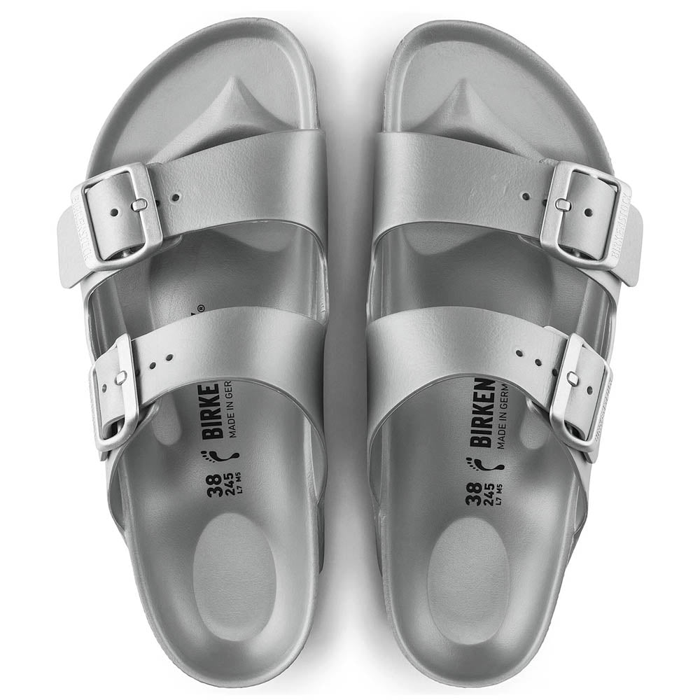 Birkenstock Unisex Arizona EVA - Narrow - Metallic Silver