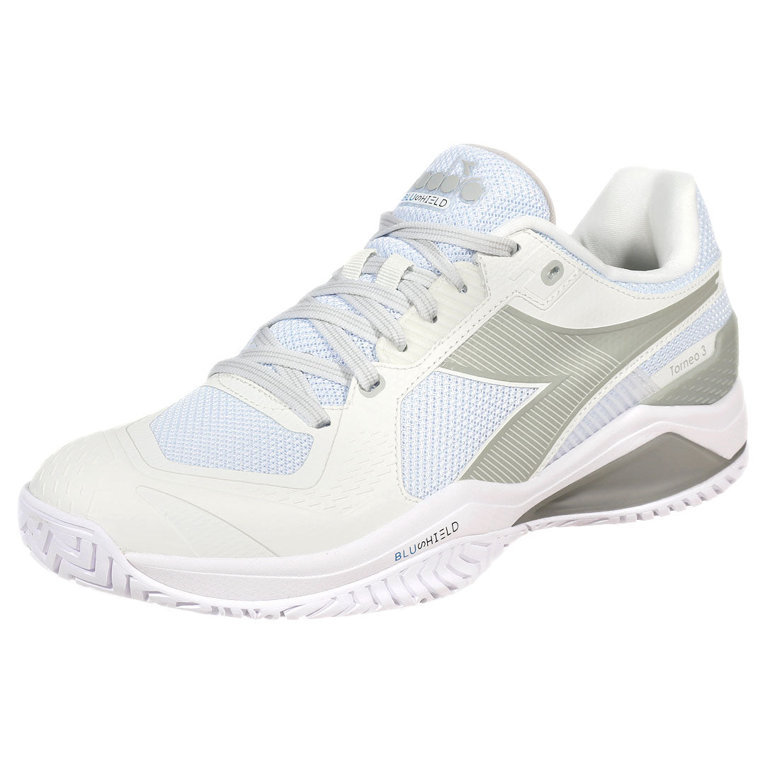 Diadora Women's Blushield Torneo 3 - White/Silver