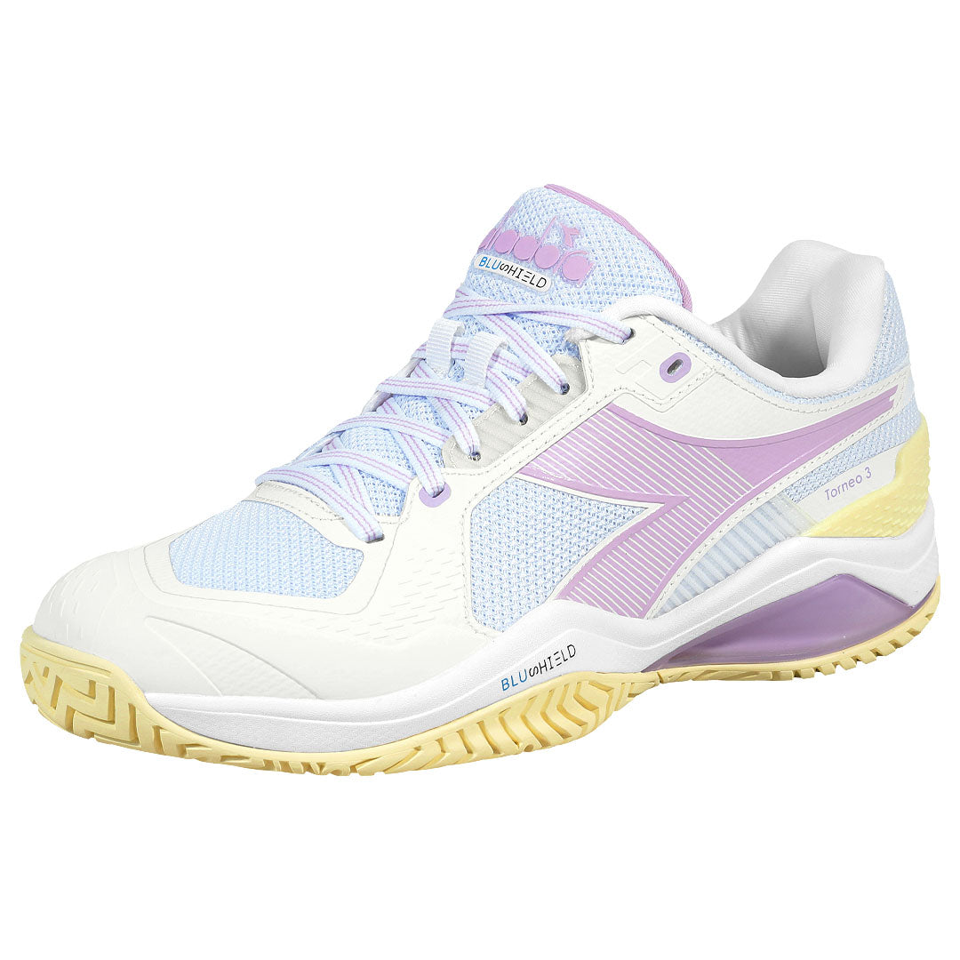 Diadora Women's Blueshield Torneo 3 - White/Orchid Bloom