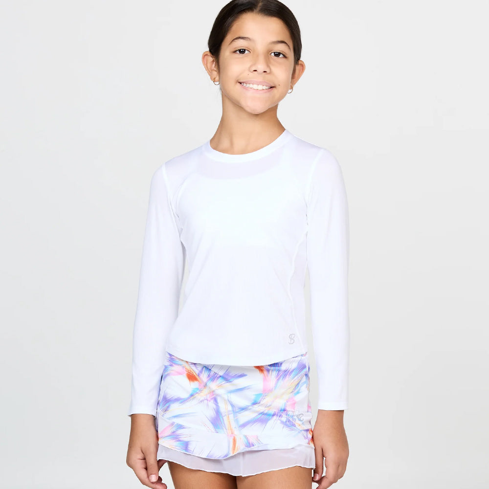 Sofibella Girls UV Colors New Long Sleeve - White