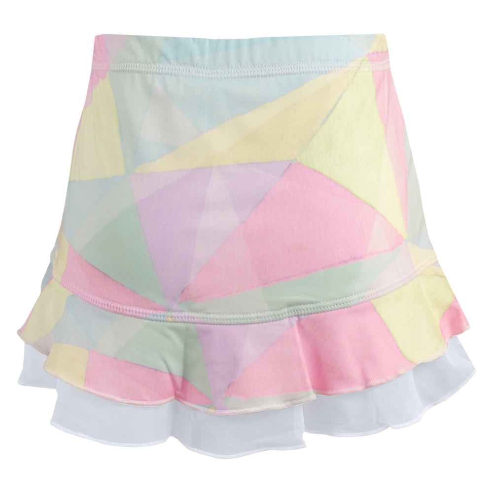 Sofibella Girls UV Colors Ruffle Skort - Rainbow Prism