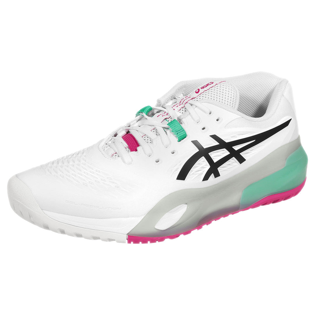 ASICS テニスシューズ ホワイト/グリーン　GEL-RESOLUTION X Asics Men's Gel-Resolution X - White/Aurora Green – Merchant of Tennis