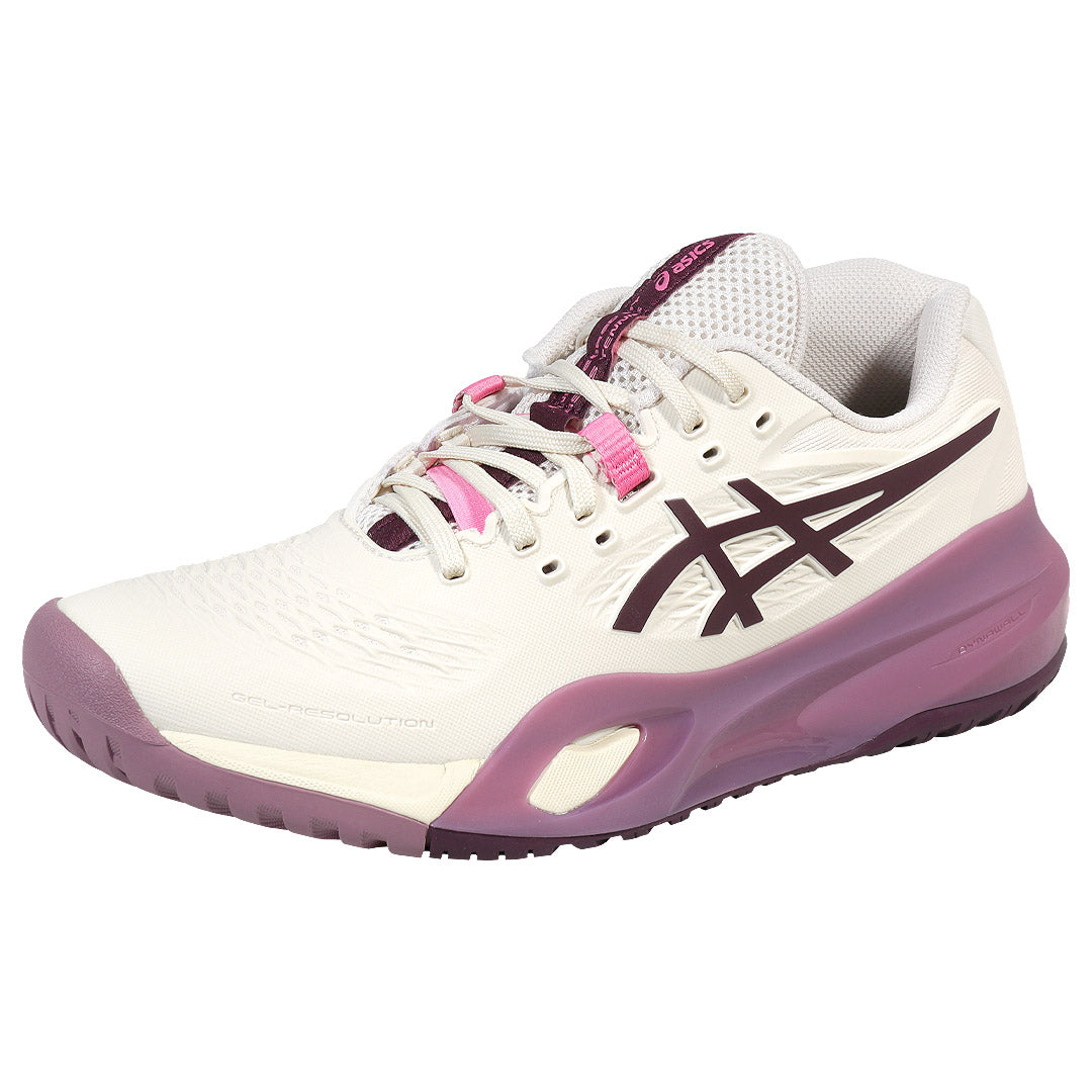 Asics Women's Gel-Resolution X - Soft Oat/Dark Aubergine