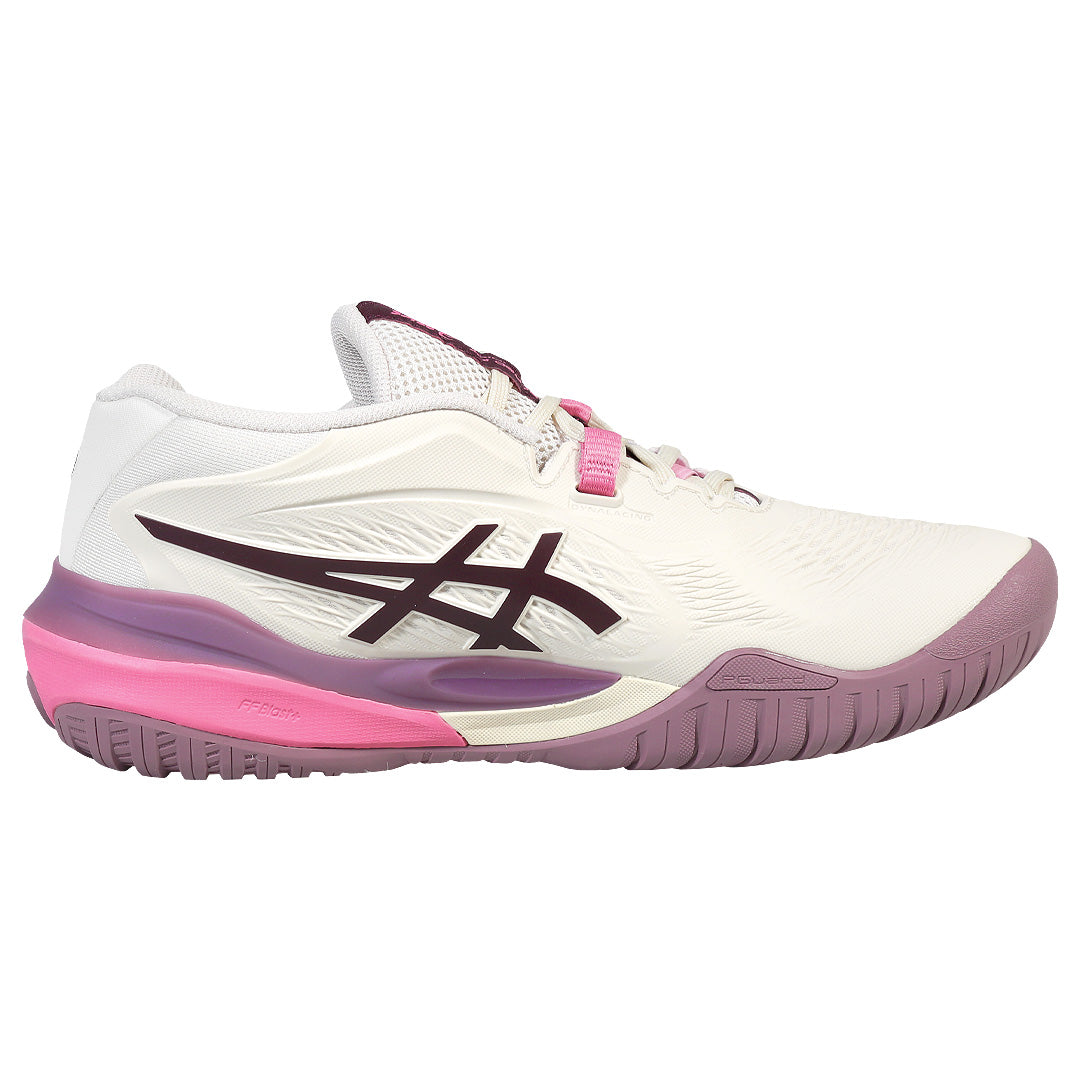 Asics Women's Gel-Resolution X - D Width - Soft Oat/Dark Aubergine