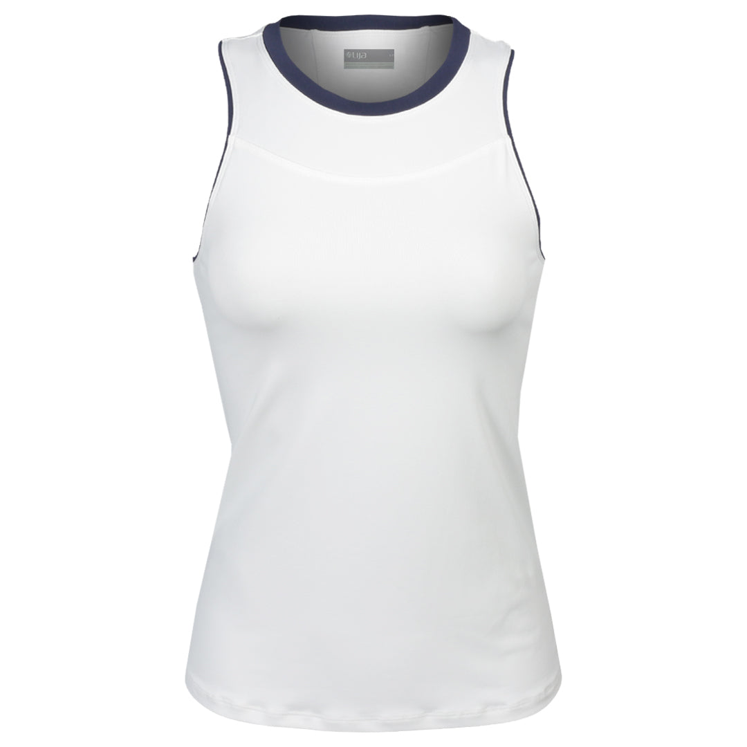 Lija Women's The One To Beat Gracey Tank - White/Marine