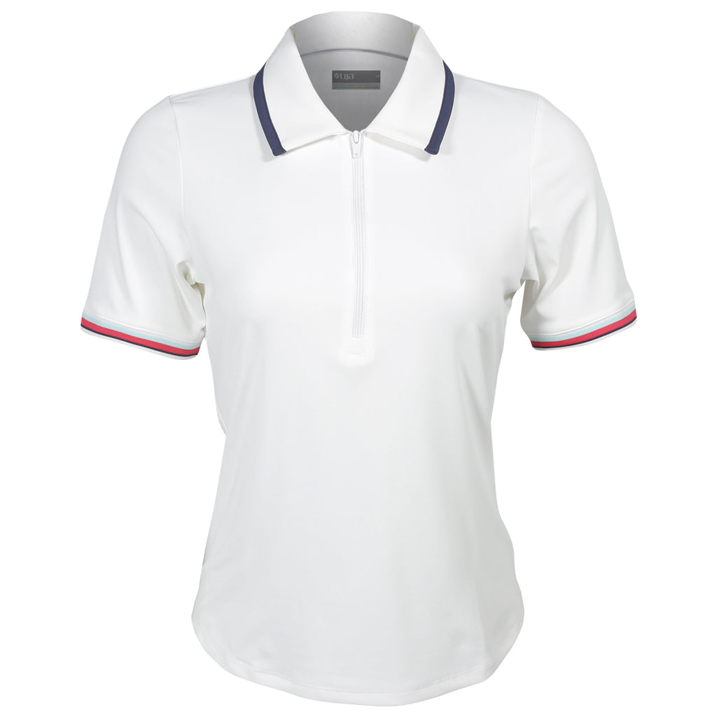 Lija Women's The One To Beat Tee Polo - White