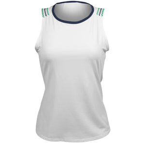 Sofibella Women's Green Spirit Tank - White