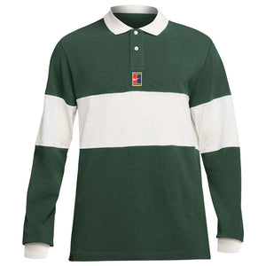Nike Men's Heritage Longsleeve Polo - Fir/Pale Ivory