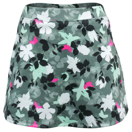 Lija Women's Holiday 25' Vixen Printed 13" Skort - Fern Bouquet