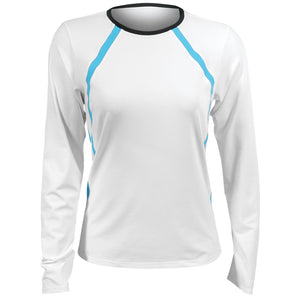 Sofibella Women's Style Icons Longsleeve Top - White/Electric Blue