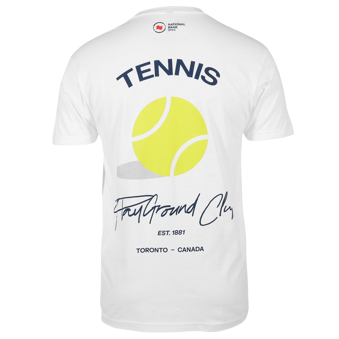 NBO Toronto Playground Club Cross Racquet Tee - White
