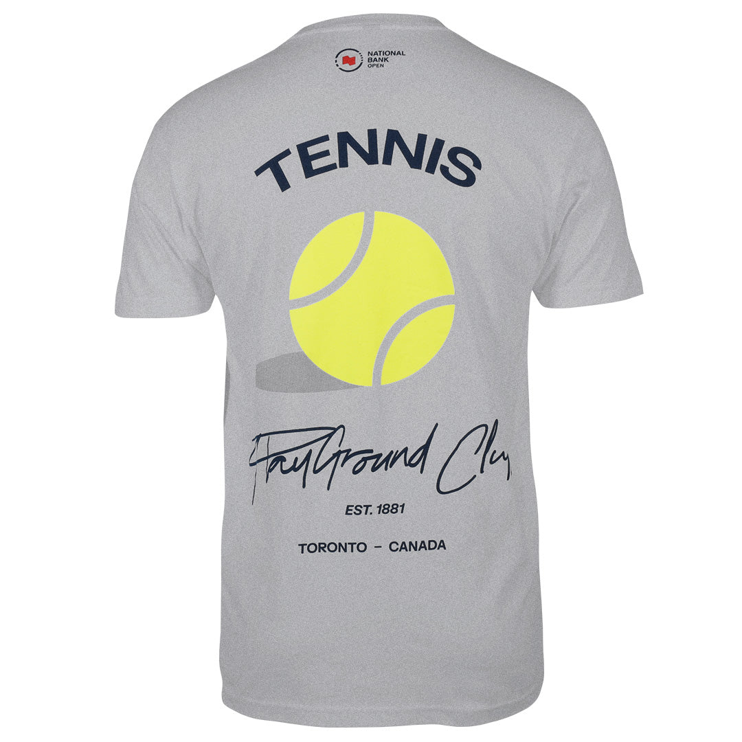 NBO Toronto Playground Club Crossed Racquet Tee - Heather Grey
