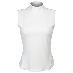 MPG Women's Vital Mock Neck Tank - Brilliant White