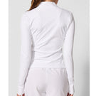 MPG Women's Vital Rib Full Zip Long Sleeve Jacket - Brilliant White