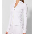MPG Women's Vital Rib Full Zip Long Sleeve Jacket - Brilliant White
