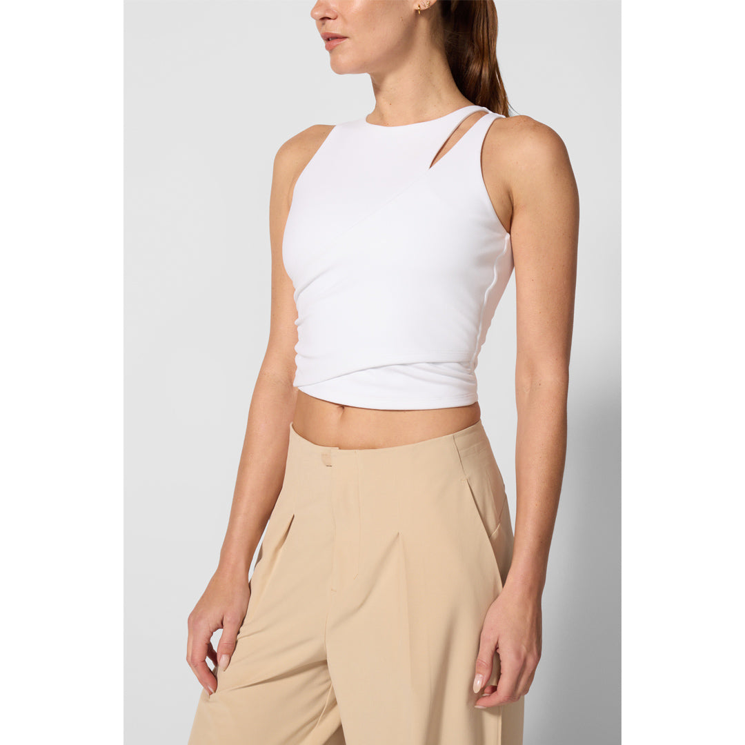 MPG Women's Velocity Crossover Tank - Brilliant White