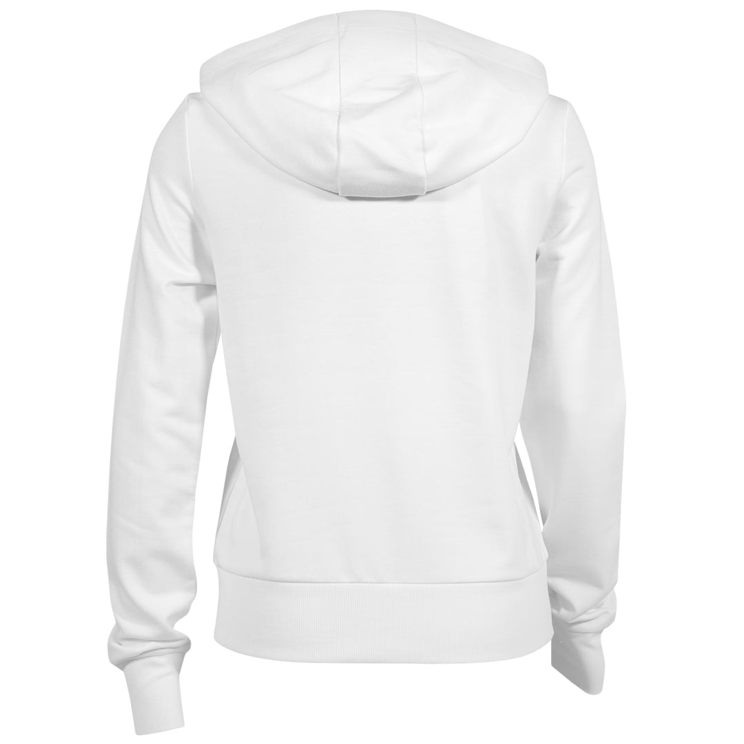 MPG Women's Cozy Fleece Full Zip Hoodie - Brilliant White