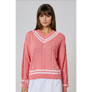 MPG Women's Club Sweater - Strawberry Ice/Brilliant White